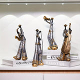 Jazz Vibes - Handmade Abstract Jazz Ensemble Statues for Unique Home Decor-4