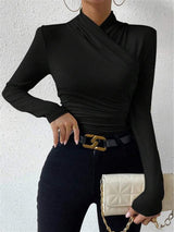 Caline - Women's Top with Elegant Crossed Wrap Design & Flattering Fit-6