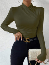 Variant image for Caline - Women's Top with Elegant Crossed Wrap Design & Flattering Fit-26