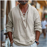 Elias – Casual Men's Cotton Linen Feel Shirt