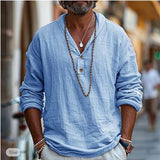 Elias – Casual Men's Cotton Linen Feel Shirt