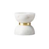 Variant image for Marbello - Elegant Marble Candlestick with Brass Accents for Pillar Candles-1