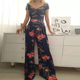 Luna – Floral Wide-Leg Women's Jumpsuit