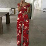 Luna – Floral Wide-Leg Women's Jumpsuit