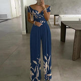 Luna – Floral Wide-Leg Women's Jumpsuit