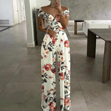 Luna – Floral Wide-Leg Women's Jumpsuit