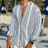 Gerben - Men's Modern Striped Long Sleeve Shirt