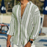 Gerben - Men's Modern Striped Long Sleeve Shirt