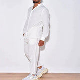 Variant image for Elías - Men's Linen Set with Long Sleeves & Straight Pants for Comfort-17