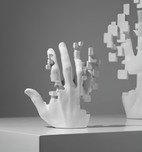 MosaicArt – Abstract Resin Hand Sculpture with Artistic Mosaic Design