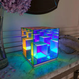 LumiPrism – Modern Table Lamp with Playful Light & Sleek Cube Design