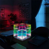 LumiPrism – Modern Table Lamp with Playful Light & Sleek Cube Design