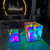 LumiPrism – Modern Table Lamp with Playful Light & Sleek Cube Design