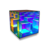LumiPrism – Modern Table Lamp with Playful Light & Sleek Cube Design