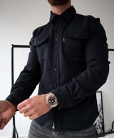 Variant image for Jeff - Classic Longsleeve Shirt for Men with Functional Chest Pockets-25