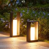 Modern Stainless Steel LED Garden Lamp - Waterproof Solar Lights for Outdoor 1