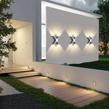 Modern Waterproof X-Shape LED Wall Light - Stylish Outdoor Illumination 11