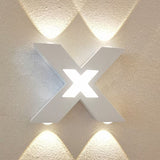 Modern Waterproof X-Shape LED Wall Light - Stylish Outdoor Illumination 12