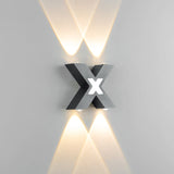 Modern Waterproof X-Shape LED Wall Light - Stylish Outdoor Illumination 6