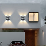 Modern Waterproof X-Shape LED Wall Light - Stylish Outdoor Illumination 7