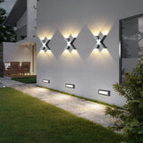 Modern Waterproof X-Shape LED Wall Light - Stylish Outdoor Illumination 8