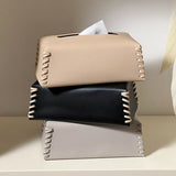 Harlo Élite - Luxury Woven Leather Tissue Box Cover with Elegant Design-6