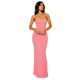 Women's Sleek Backless Maxi Dress