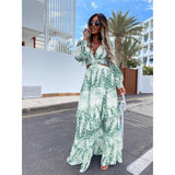 Luna – Boho V-Neck Women's Maxi Dress