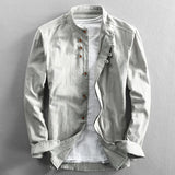 Men's Slim Fit Stand-Up Collar Shirt