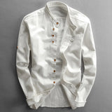 Men's Slim Fit Stand-Up Collar Shirt