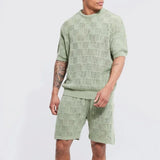 Variant image for James - Men's Short Set with Textured Design for Summer Comfort-8