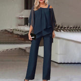 Women's Chic Cold Shoulder 2-Piece Set