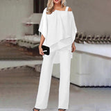Women's Chic Cold Shoulder 2-Piece Set