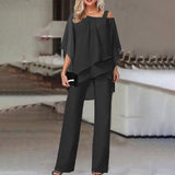 Women's Chic Cold Shoulder 2-Piece Set