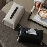 Harlo Élite - Luxury Woven Leather Tissue Box Cover with Elegant Design-4
