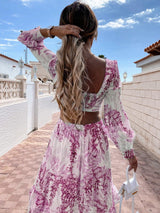 Luna – Boho V-Neck Women's Maxi Dress