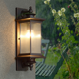 Vintage Black Outdoor Wall Lantern - Elegant Rectangular Design for Patios and Gardens 1