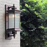 Vintage Black Outdoor Wall Lantern - Elegant Rectangular Design for Patios and Gardens 2