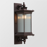 Vintage Black Outdoor Wall Lantern - Elegant Rectangular Design for Patios and Gardens 5