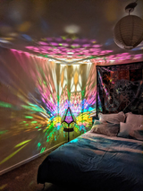 Glass-in-block style LED table lamp-Lumiaura 3