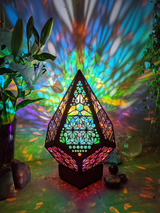 Glass-in-block style LED table lamp-Lumiaura 4