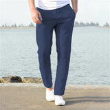 Men's Casual Lightweight Linen Trousers