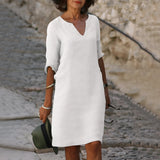 Women's V-Neck Dress with Flattering Fit