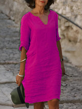 Women's V-Neck Dress with Flattering Fit