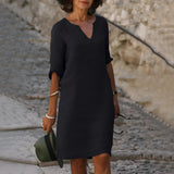 Women's V-Neck Dress with Flattering Fit
