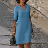 Women's V-Neck Dress with Flattering Fit