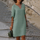 Women's V-Neck Dress with Flattering Fit