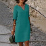 Women's V-Neck Dress with Flattering Fit