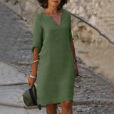 Women's V-Neck Dress with Flattering Fit