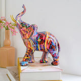 ElevaArt – Colorful Graffiti Elephant Statue